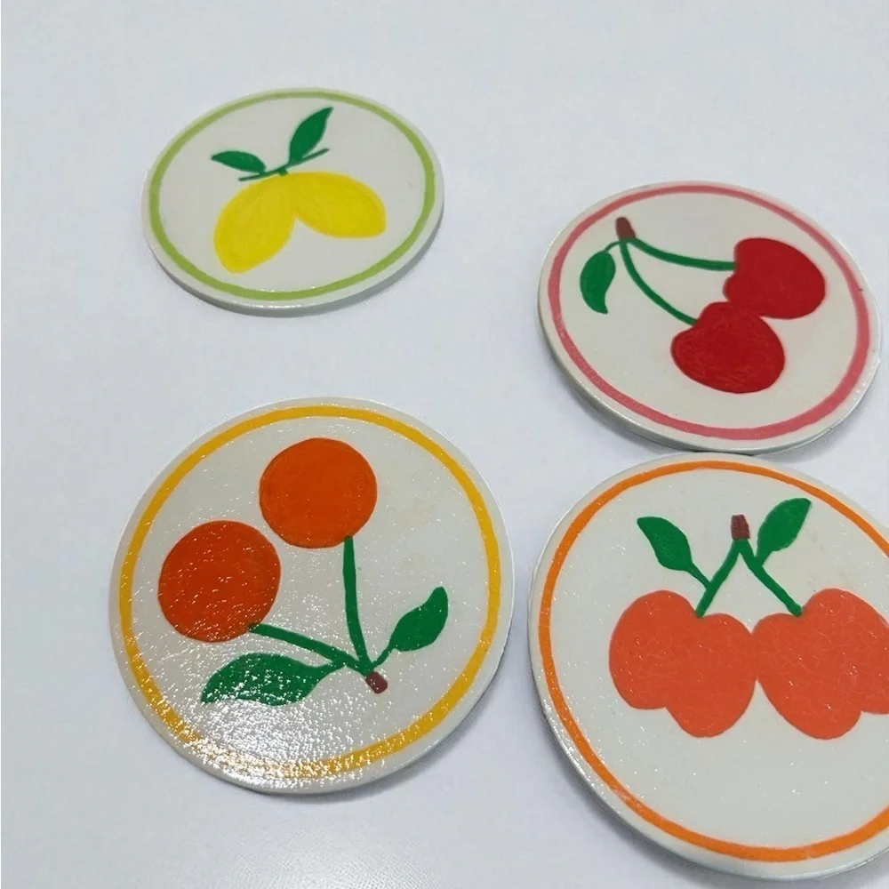 4 Handmade Fruit Coasters